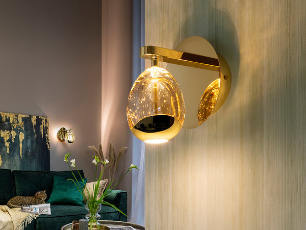 Gold wall sconces