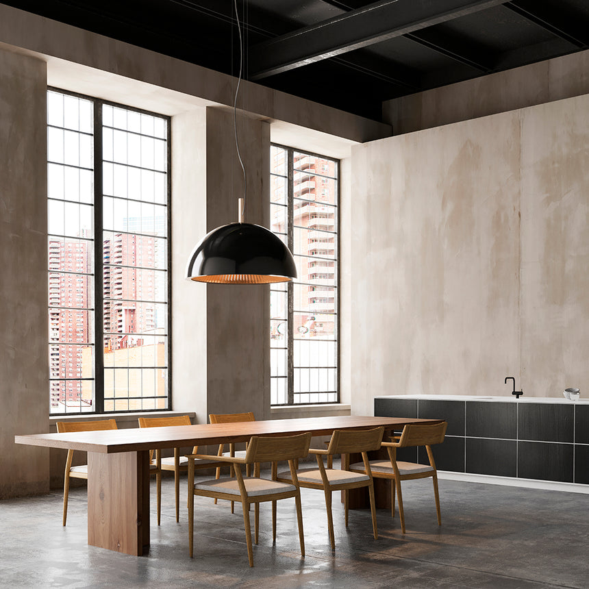 LedsC4 Umbrella Pendant Ceiling Lamp Ø1000 E27 45 Gold 00-2726-AP-05