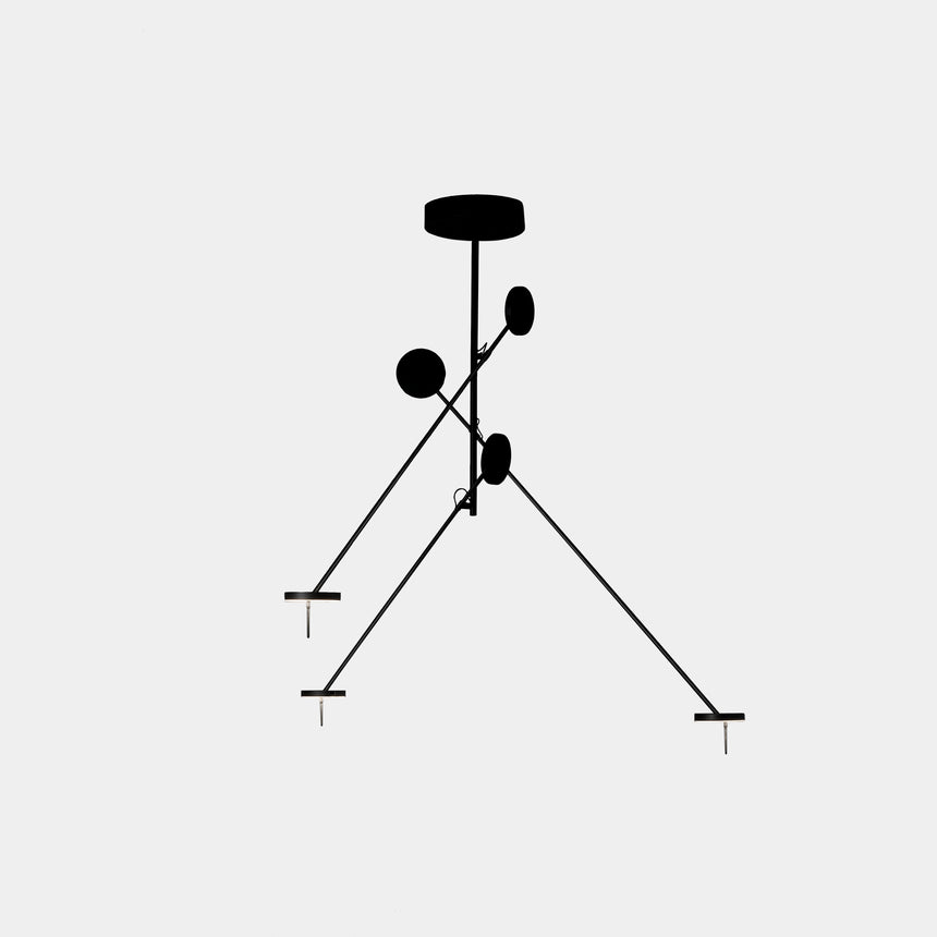 LedsC4 Lámpara techo Invisible Triplex LED 3000K negro 00-5695-05-05