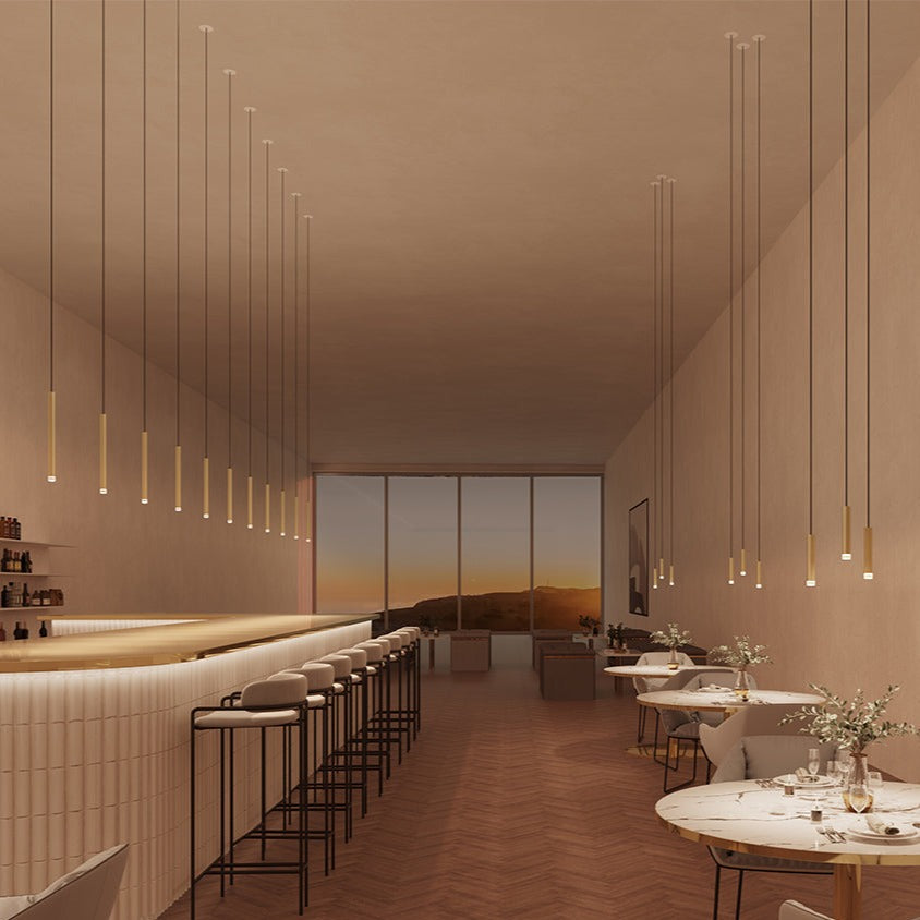 LedsC4 Candle Pendant Ceiling Light 1 Light Recessed LED Brass 1 00-6018-27-27