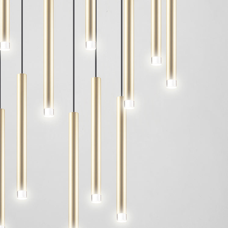 LedsC4 Candle Lámpara de techo colgante 15 luces Chandelier LED Laton 00-6019-27-27