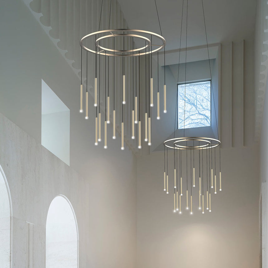 LedsC4 Candle Lámpara de techo colgante 15 luces Chandelier LED Laton 00-6019-27-27