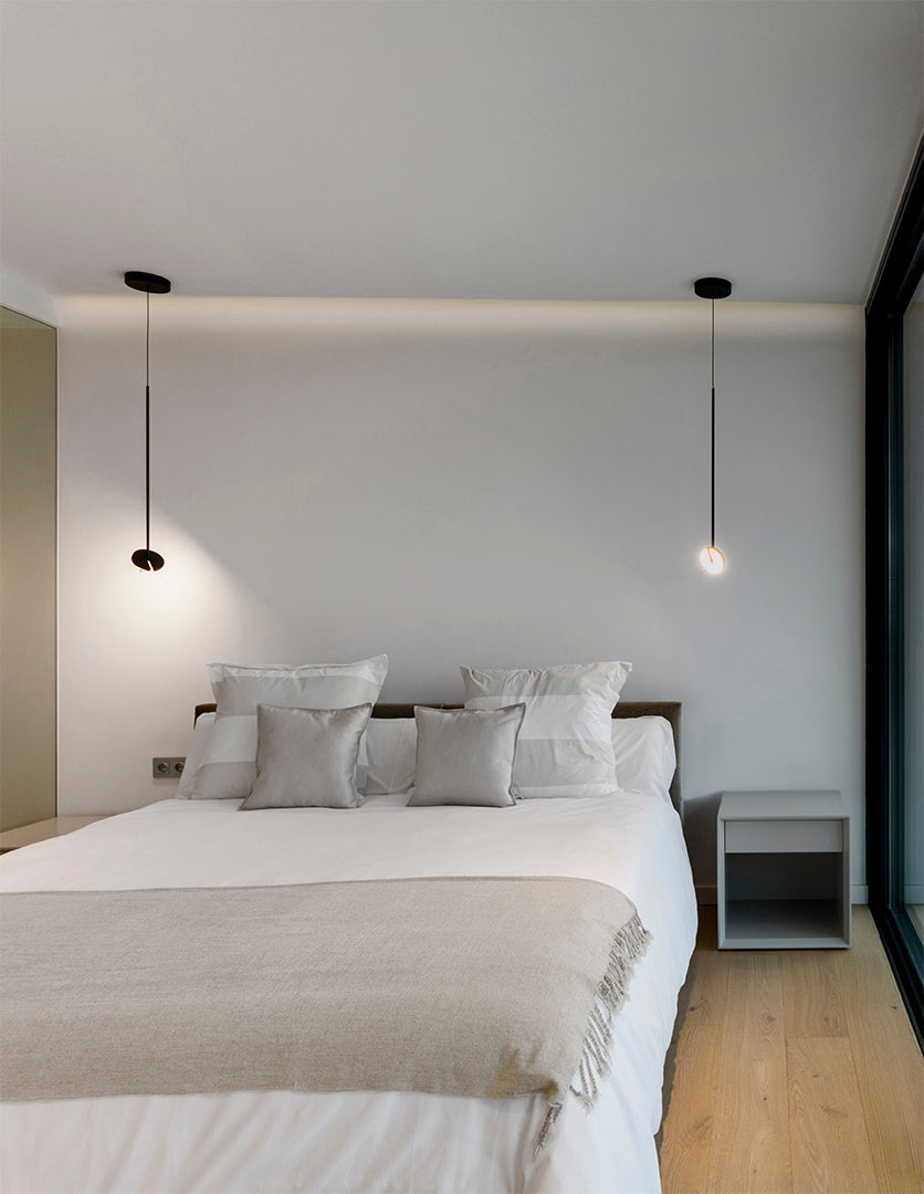 LedsC4 Lámpara de techo colgante Invisible Single Fixed LED Phase Cut negro 00-7382-05-05