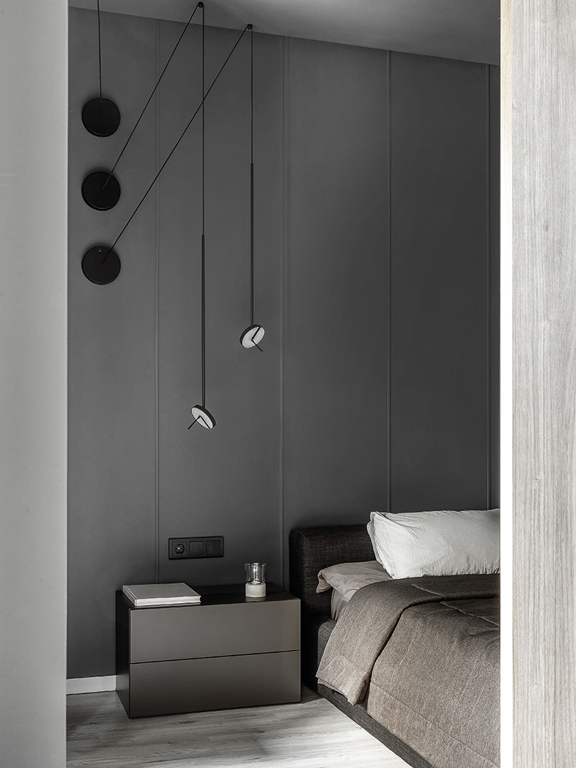 LedsC4 Lámpara de techo colgante Invisible Single Fixed LED Phase Cut negro 00-7382-05-05