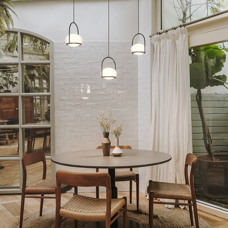 LedsC4 Coco Lámpara de techo colgante bola negro 1 luz E14 00-7984-05-M1