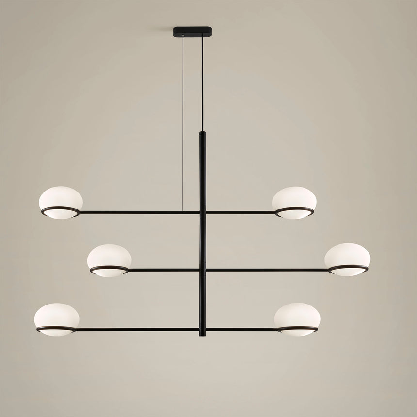 LedsC4 Coco Pendant lamp black balls 6 lights E14 00-7986-05-M1