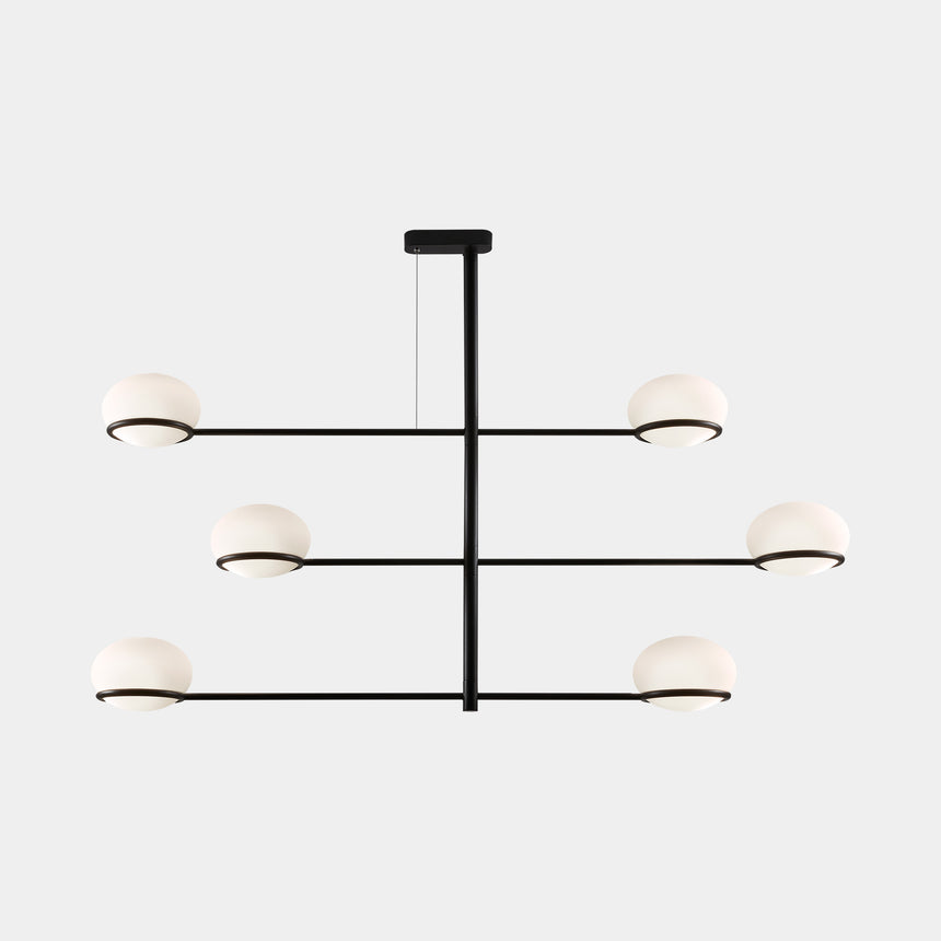 LedsC4 Coco Pendant lamp black balls 6 lights E14 00-7986-05-M1