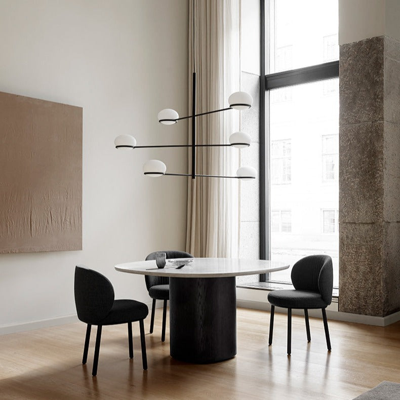 LedsC4 Coco Pendant lamp black balls 6 lights E14 00-7986-05-M1