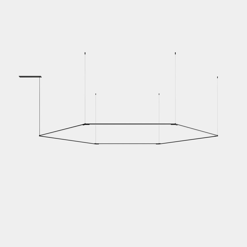Lámpara de techo colgante LedsC4 Tubs Modular Hexagonal grande LED 90cm 00-8276-05-M1