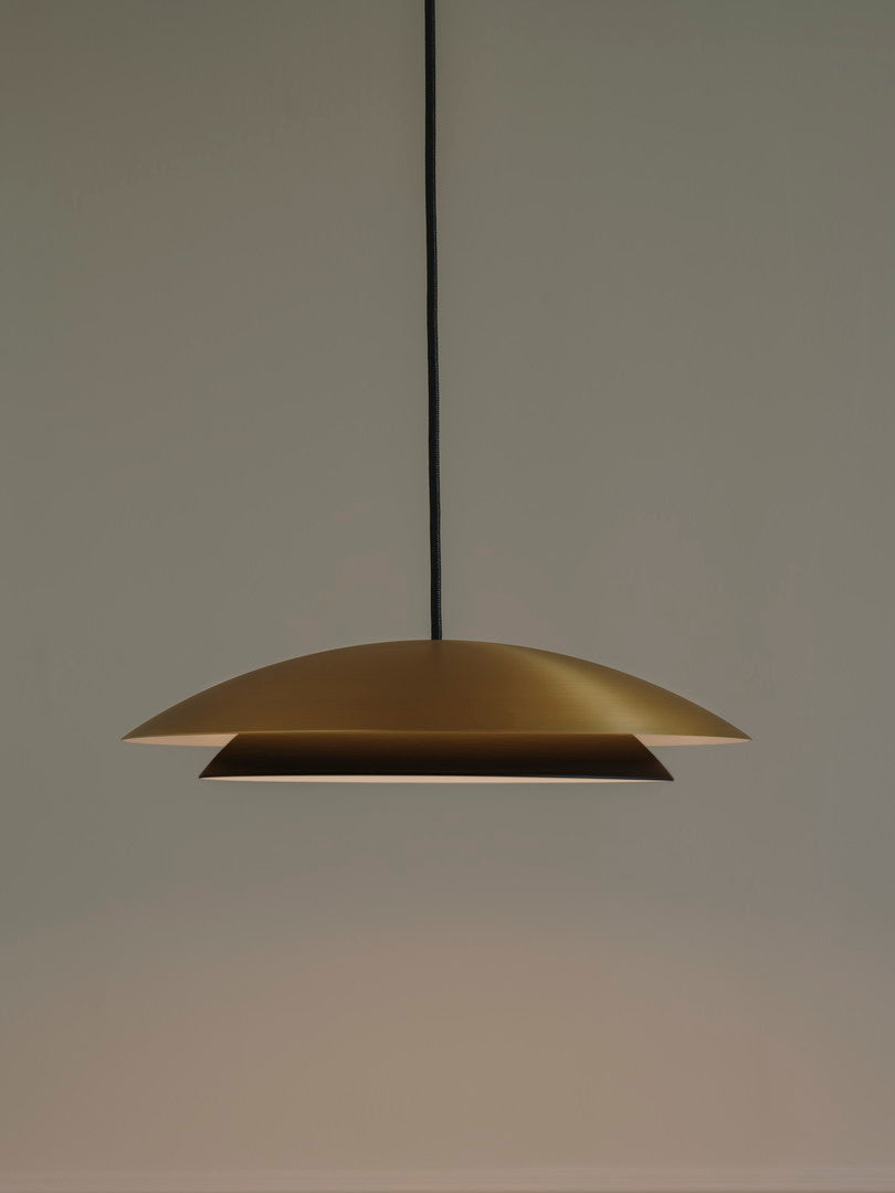 LedsC4 Noway Small LED Pendant Ceiling Lamp Matte Gold 00-8391-DN-05