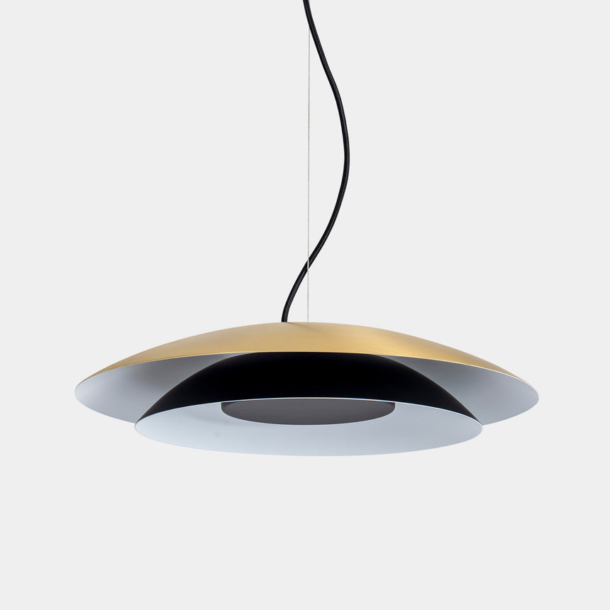 LedsC4 Lámpara de techo colgante Noway Big LED oro mate 00-8394-DN-05