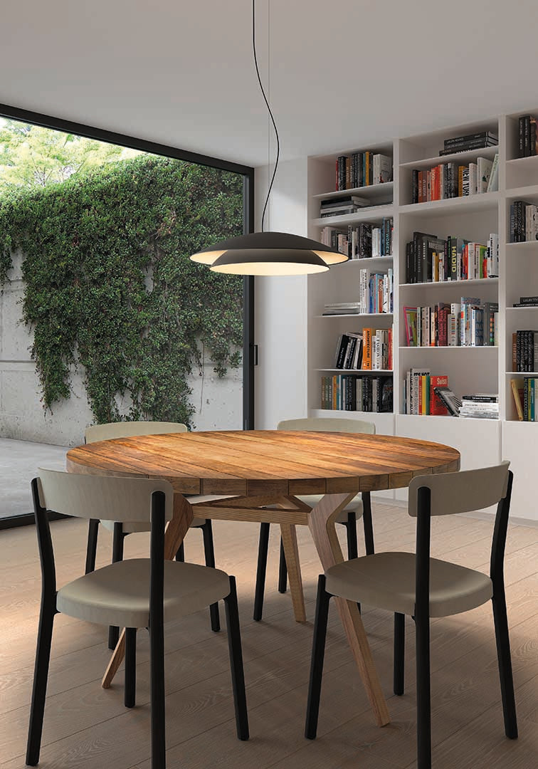 LedsC4 Lámpara de techo colgante Noway Big LED Phase Cut negro 00-8395-05-05