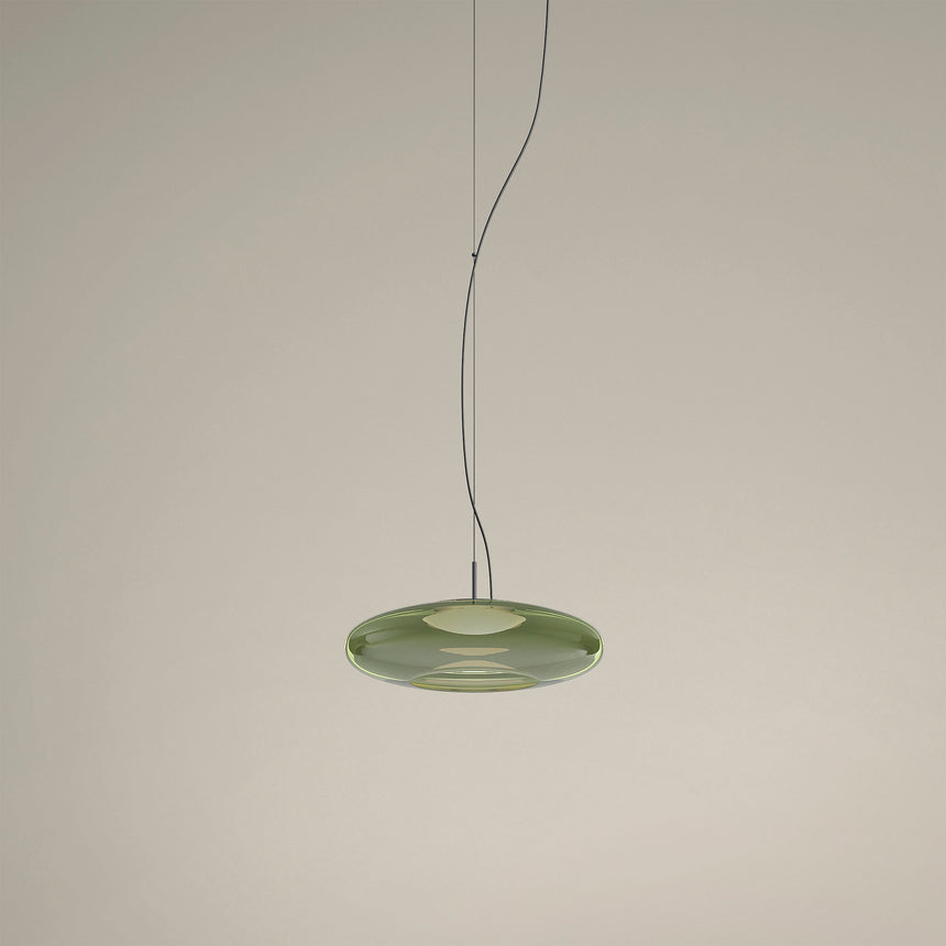 LedsC4 Lámpara de techo colgante Plat empotrable LED Switch verde 00-8406-05-08