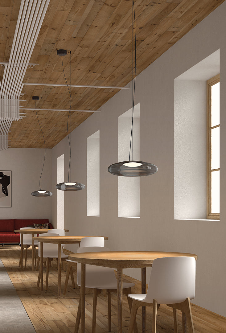 LedsC4 Lámpara de techo colgante Plat empotrable LED Switch fumé 00-8406-05-12