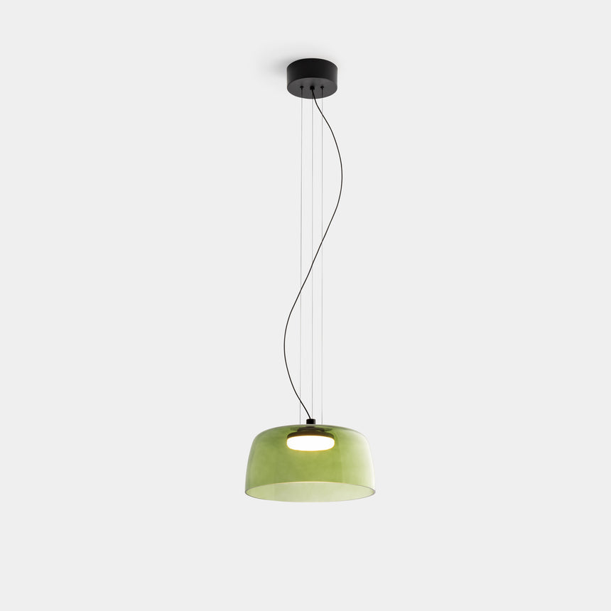 LedsC4 Levels 1-light pendant ceiling lamp, Ø32cm, LED 19 DALI-2, black 00-A043-05-08