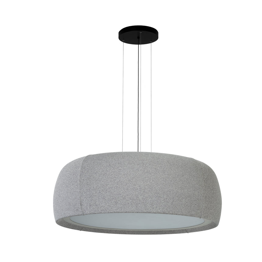 Lámpara de techo colgante LedsC4 Gong Microprisma LED acero metacrilato Ø60cm 00-8902-W1-L1