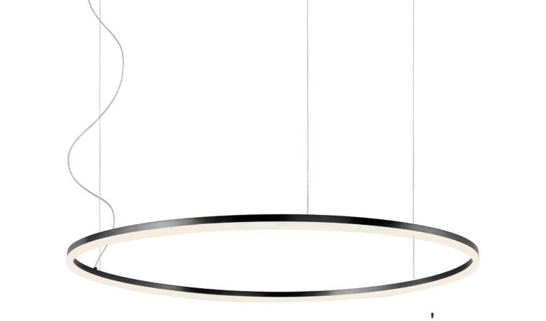 Lampara colgante Orbit 1 luz negro 80cm 3000K 55W | Redo