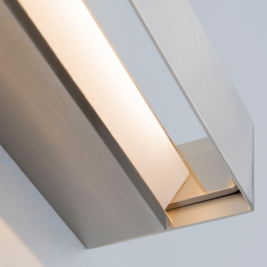 LedsC4 Aplique Lia LED 250Mm LED 6.7 Blanco Cálido - 3000K Níquel Satinado 255Lm 05-2703-81-81