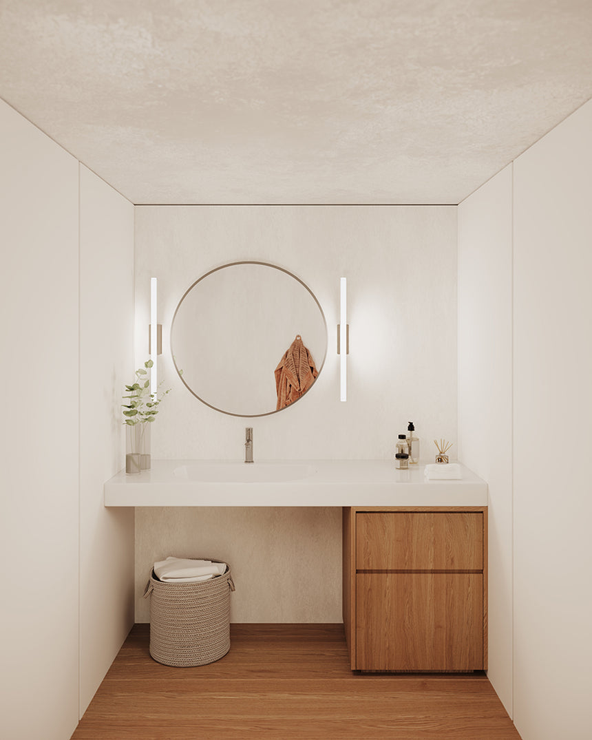 LedsC4 Baño Toilet Slim 63,2cm LED 25 blanco cálido cromo 05-6396-21-M1