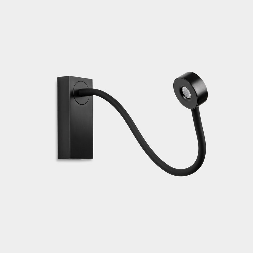 LedsC4 Aplique de pared luz de lectura Link Surface LED 2700K Touch Dimming Negro 05-7366-05-05