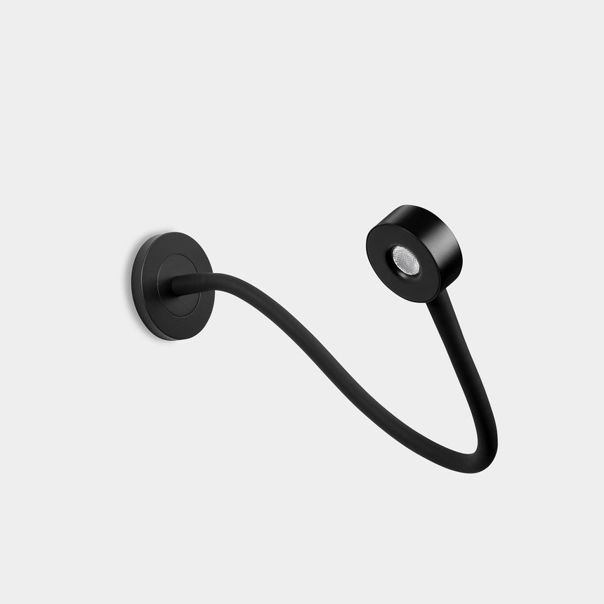 LedsC4 Wall Light Reading Light Link Recessed LED 2700K Touch Dimming Black 05-7367-05-05