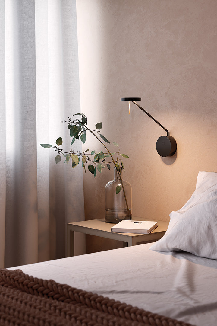 LedsC4 Wall Light Reading Light Invisible Reader Large LED Touch Dimmable 05-7383-05-05