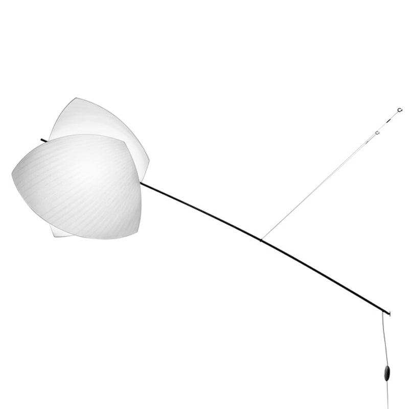 LedsC4 Aplique Voiles LED blanco cálido Touch regulable negro 05-7723-05-14