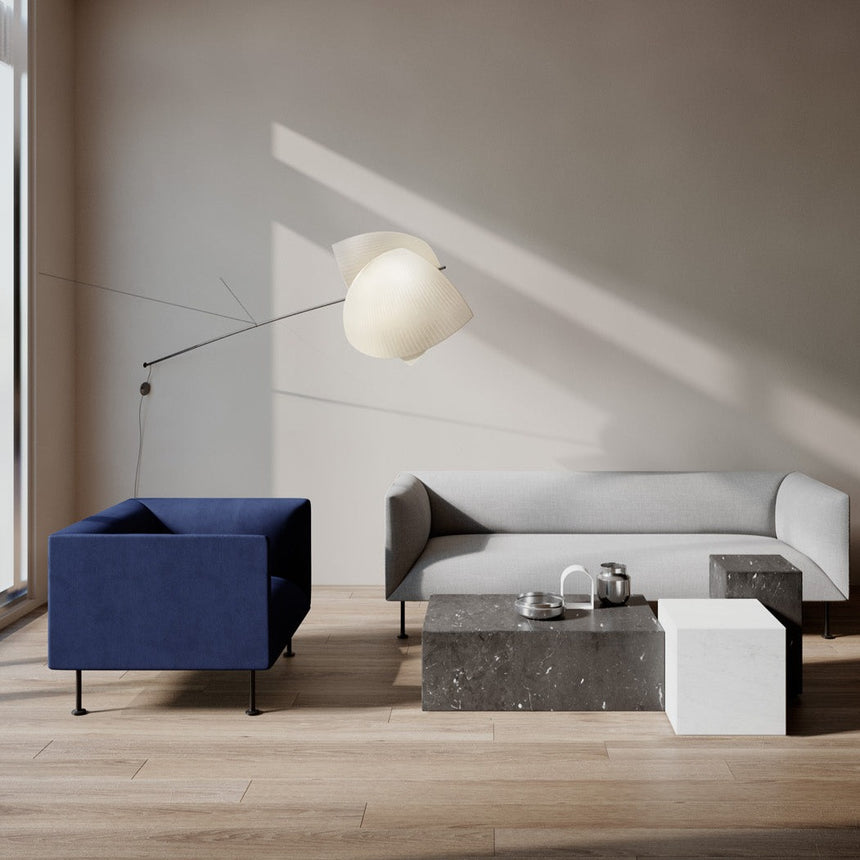 LedsC4 Aplique Voiles LED blanco cálido Touch regulable negro 05-7723-05-14