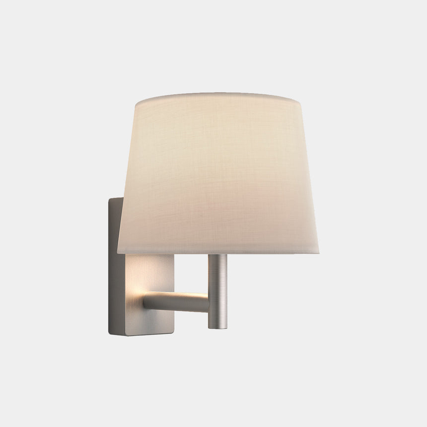 LedsC4 Metrica Shade E27 15 satin nickel wall light 791lm without shade 05-8399-81-82