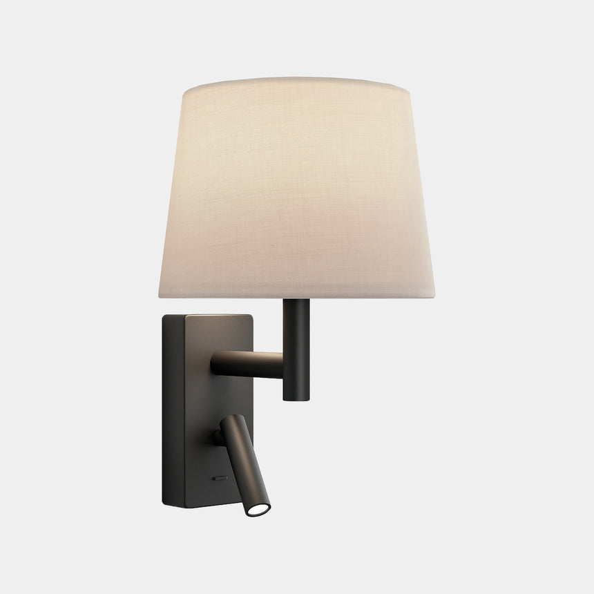 LedsC4 Metrica Shade Reader LED E27 17.3 warm 2700K black wall light without shade 13 05-8400-05-82