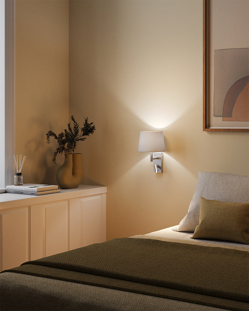 LedsC4 Metrica Shade Reader LED E27 17.3 warm 2700K nickel without shade 05-8400-81-82