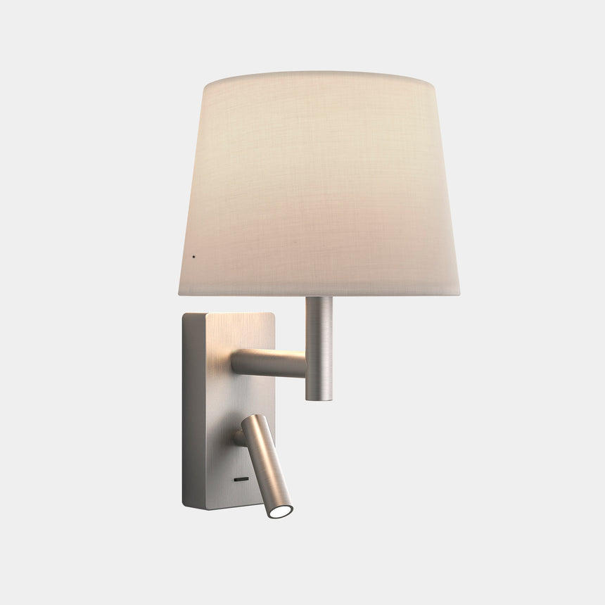 LedsC4 Metrica Shade Reader LED E27 17.3 warm 2700K nickel without shade 05-8400-81-82