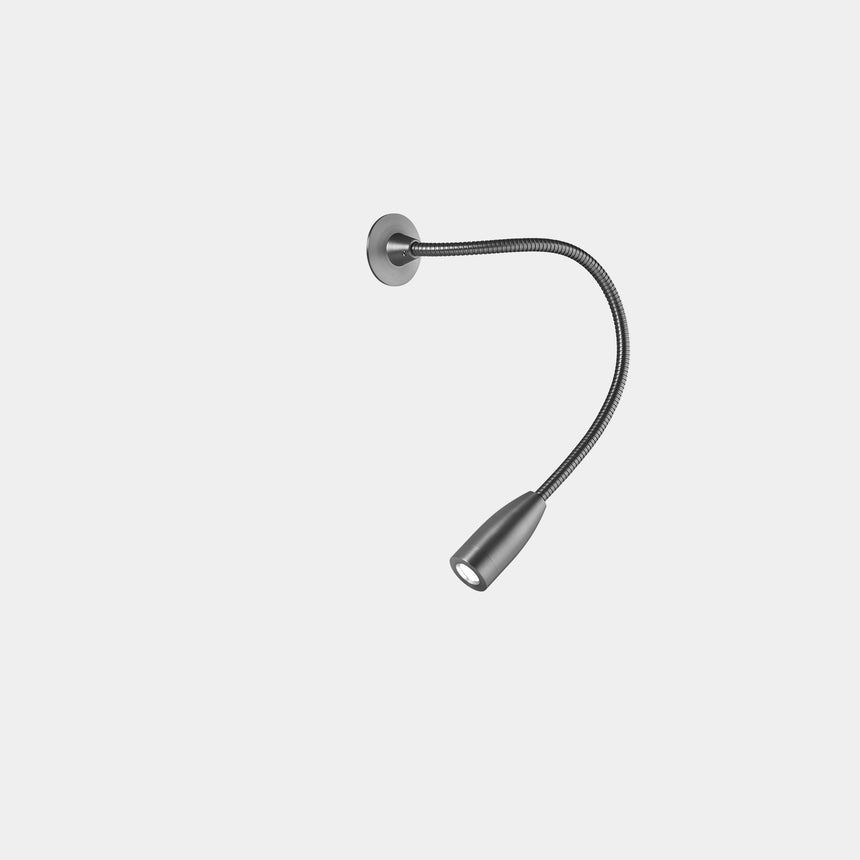 LedsC4 Wall Sconce Reading Light Bed LED 3000K Satin Nickel 05-8402-81-81