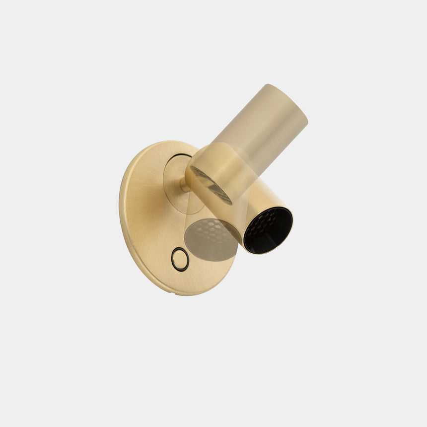 LedsC4 Wall Lamp Reading Light Chic LED 2700K Touch Dimming Matte Gold 05-8509-DN-DN