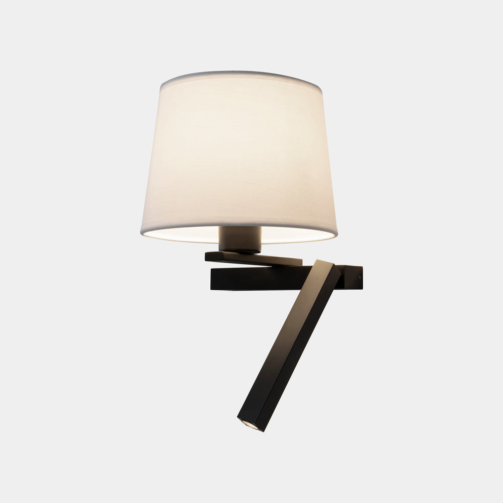 LedsC4 Wall Lamp Hall Slim Screen Left LED E27 black 1 05-8512-05-82