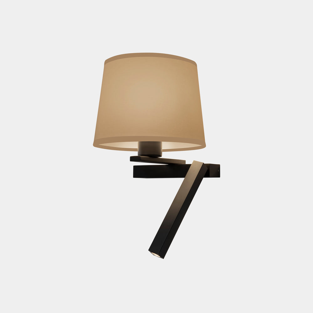 LedsC4 Wall Lamp Hall Slim Screen Left LED E27 black 1 05-8512-05-82