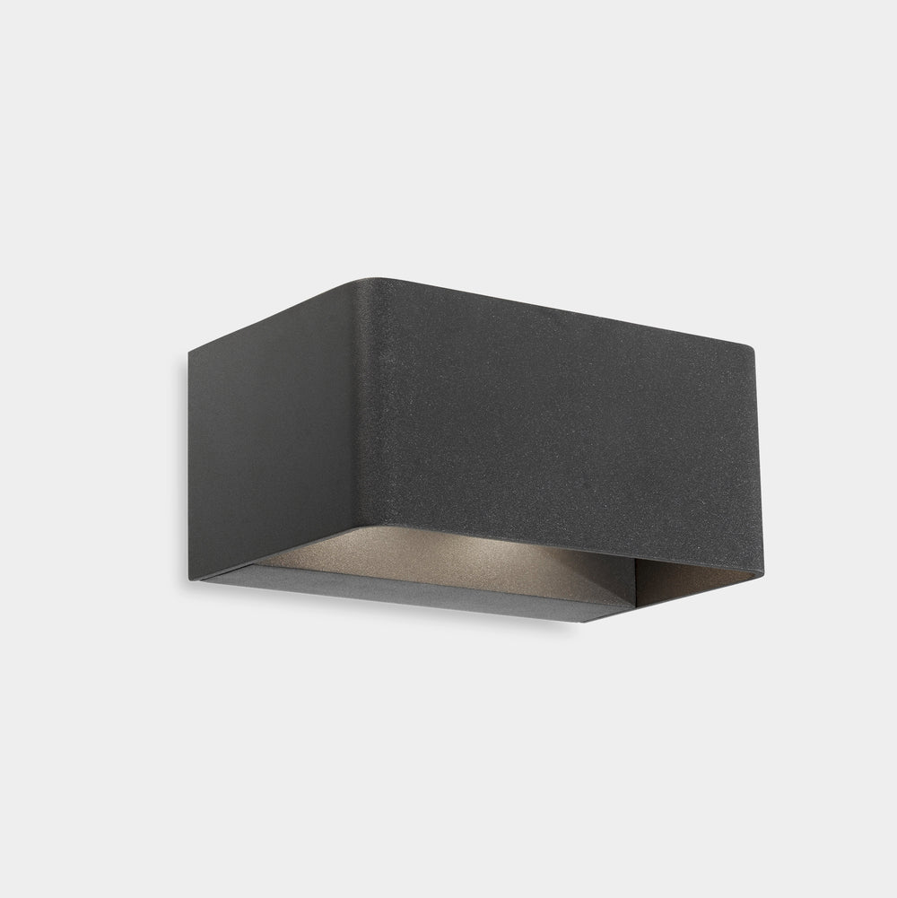 LedsC4 Wilson Rectangular LED Wall Light Warm White Grey 05-9684-Z5-CL