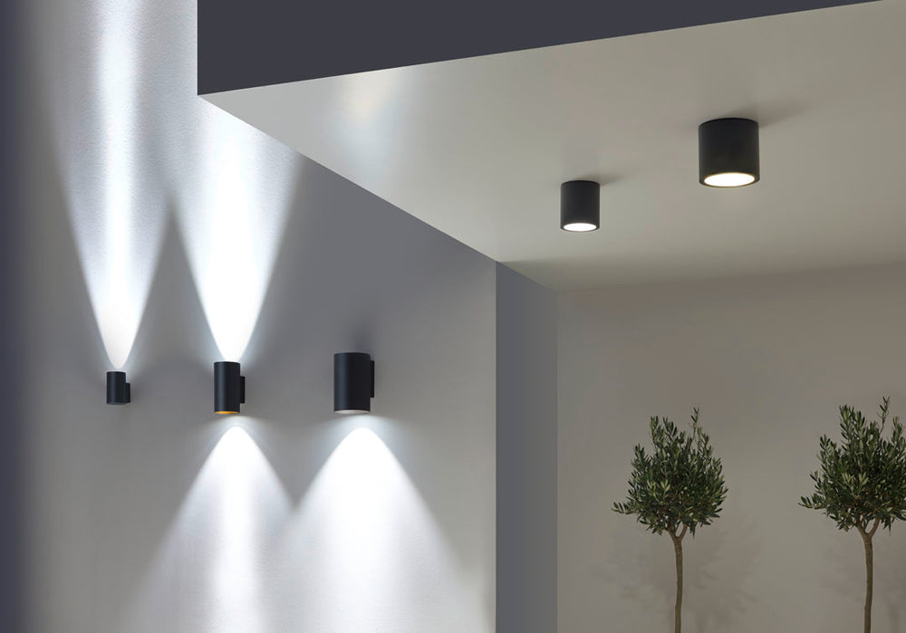 LedsC4 Wall Lamp IP66 Cosmos Double Emission Ø85Mm LED On-Of 05-9953-Z5-CL