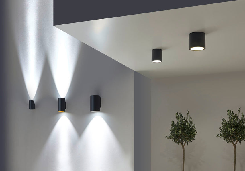 LedsC4 Wall Lamp IP66 Cosmos Double Emission Ø85Mm LED On-Of 05-9953-Z5-CL