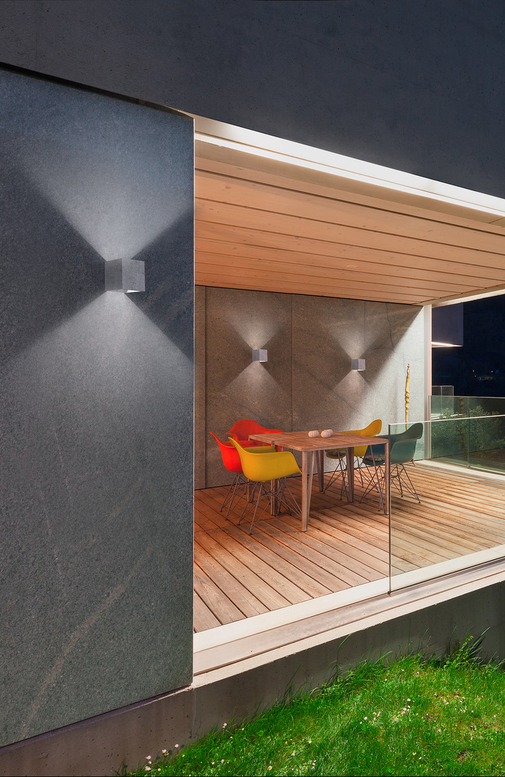 LedsC4 Wall Lamp Simenti LED warm white cement 05-9971-DC-CL