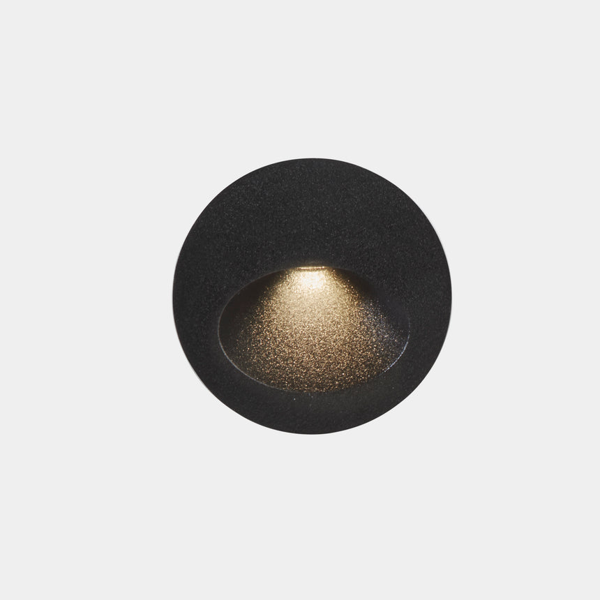 LedsC4 Recessed Wall IP66 Bat Round Oval LED 2.2 Neutral White - 4000K Urban Gray 05-E014-Z5-CM