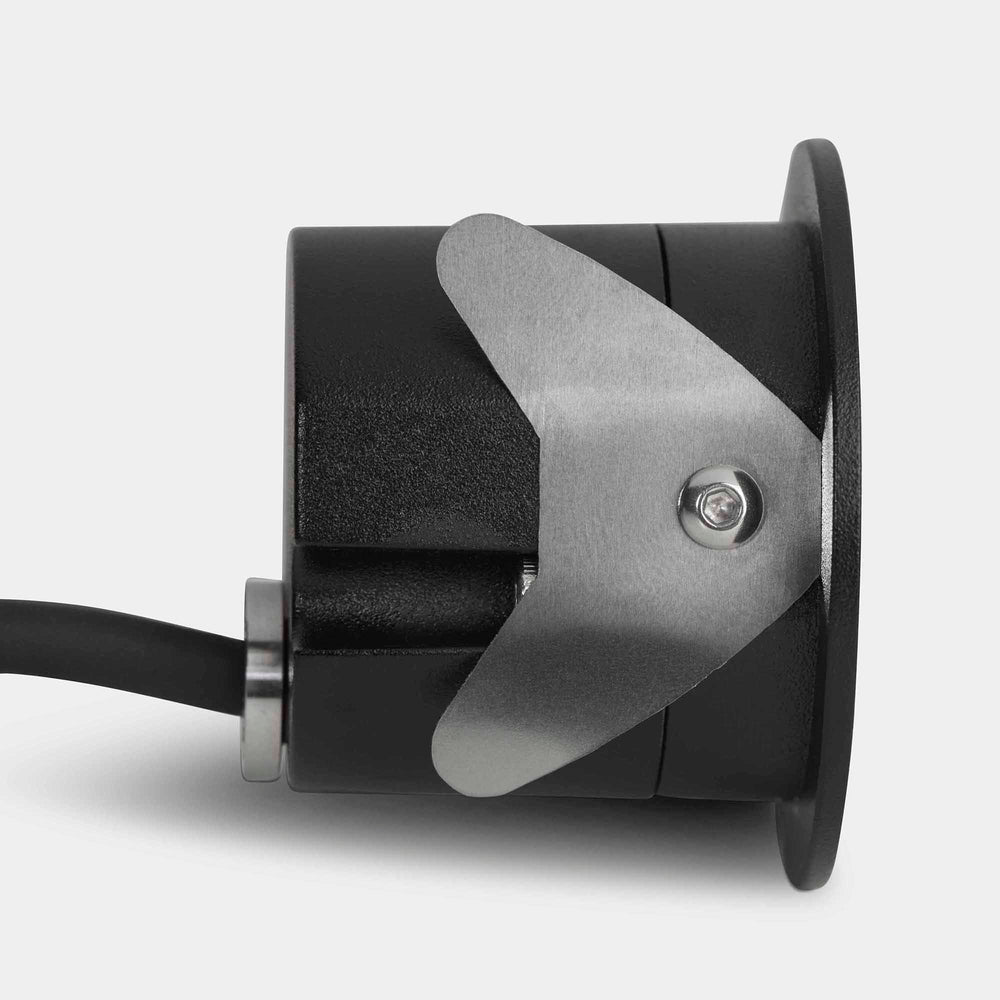 LedsC4 Recessed Wall IP66 Bat Round Linear LED 2.2 Warm White - 2700K Gray Ur 05-E015-Z5-CK