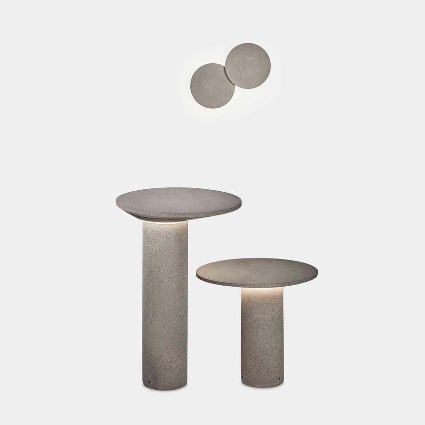 LedsC4 Moal LED warm white cement wall light 05-E087-DC-CL