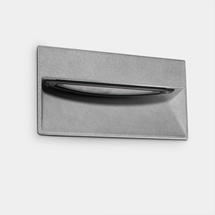 LedsC4 Empotrable de pared Arc LED 9 blanco cálido cemento 05-E090-DC-CL