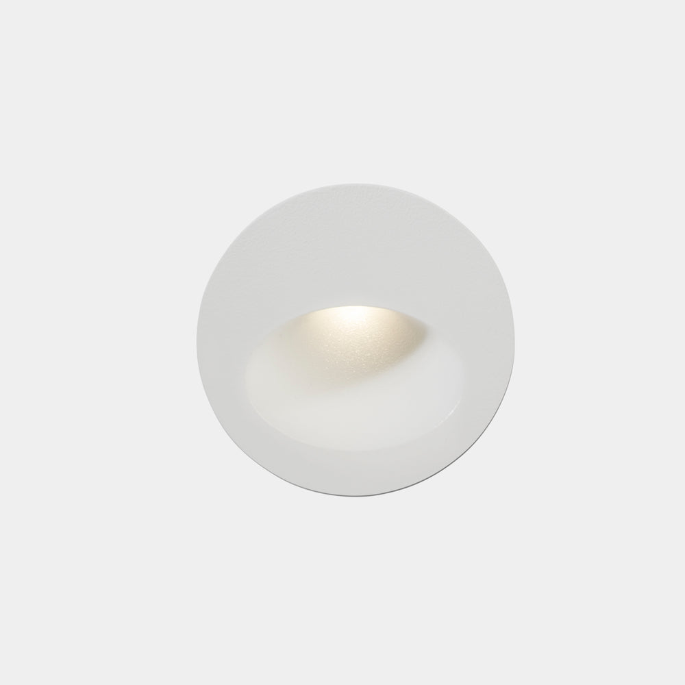 LedsC4 Recessed Wall Light IP66 Bat Round Oval LED 3 3000K White 77Lm 05-E108-14-CL