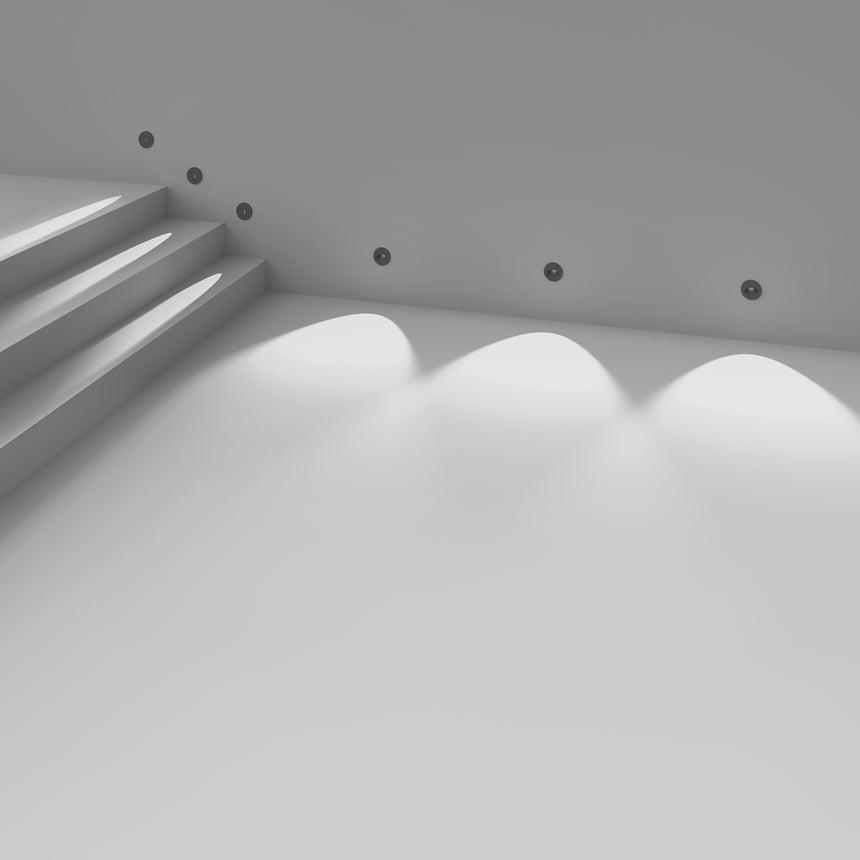 LedsC4 Recessed Wall Light IP66 Bat Round Oval LED 3 2700K Urban Grey 77Lm 05-E108-Z5-CK