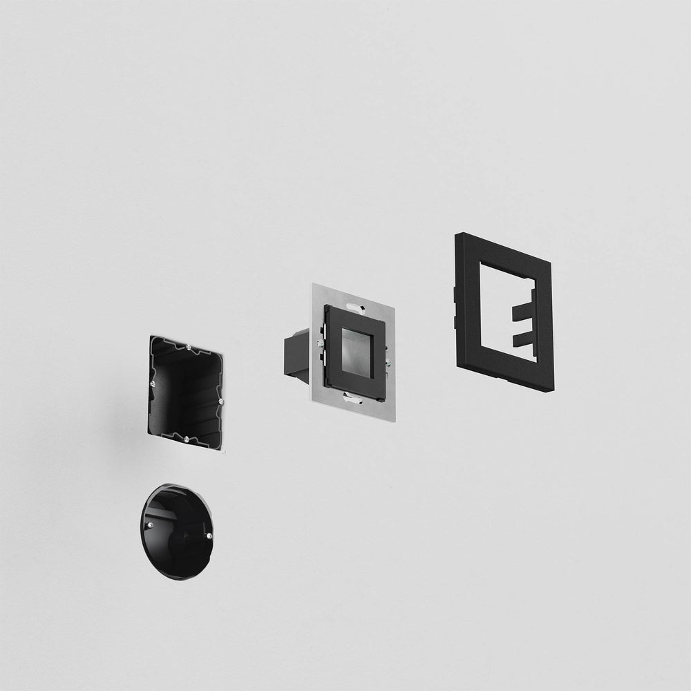 LedsC4 Recessed Wall Light IP65 Click LED 1.4 Warm White - 3000K Black 31Lm 05-E141-05-CL