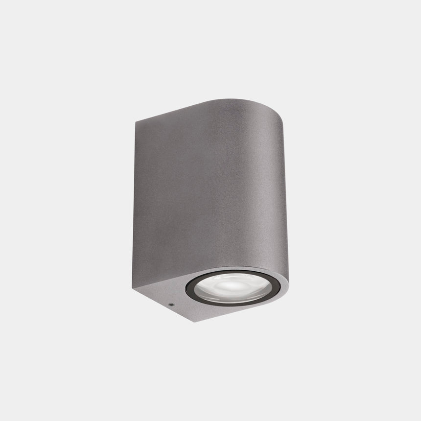 LedsC4 Wall Lamp IP66 Eko Single Emission GU10 8 Gray 05-E157-34-37