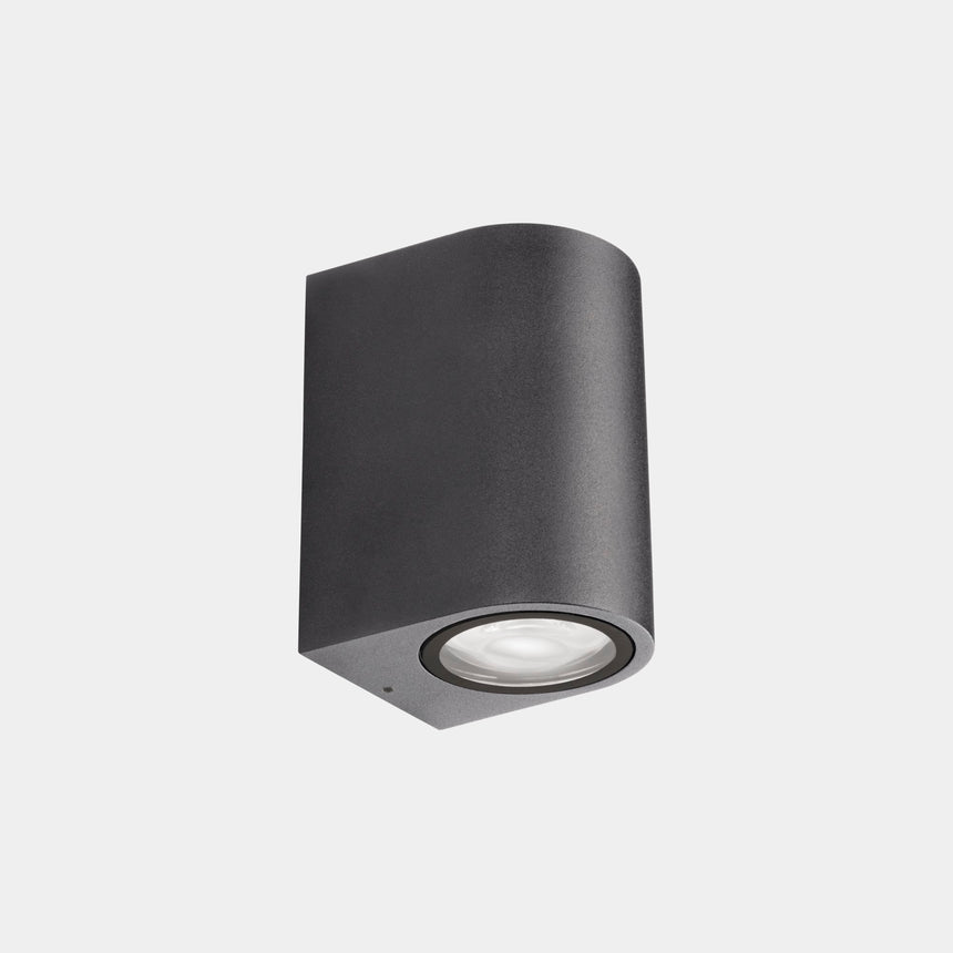 LedsC4 Wall Lamp IP66 Eko Single Emission GU10 8 Urban Gray 05-E157-Z5-37
