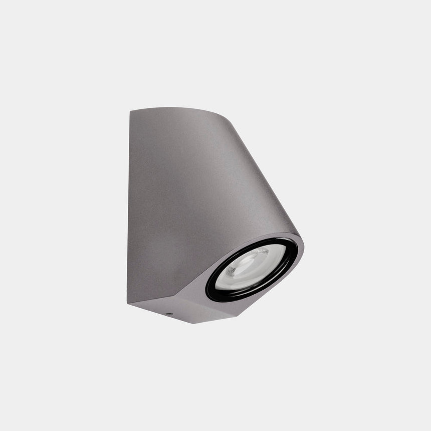 LedsC4 Wall Lamp IP66 Eko Inclined GU10 8 Gray 05-E158-34-37